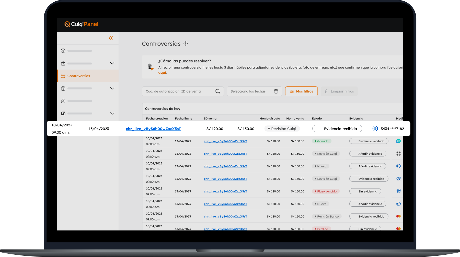 Seguimiento de problemas con pagos